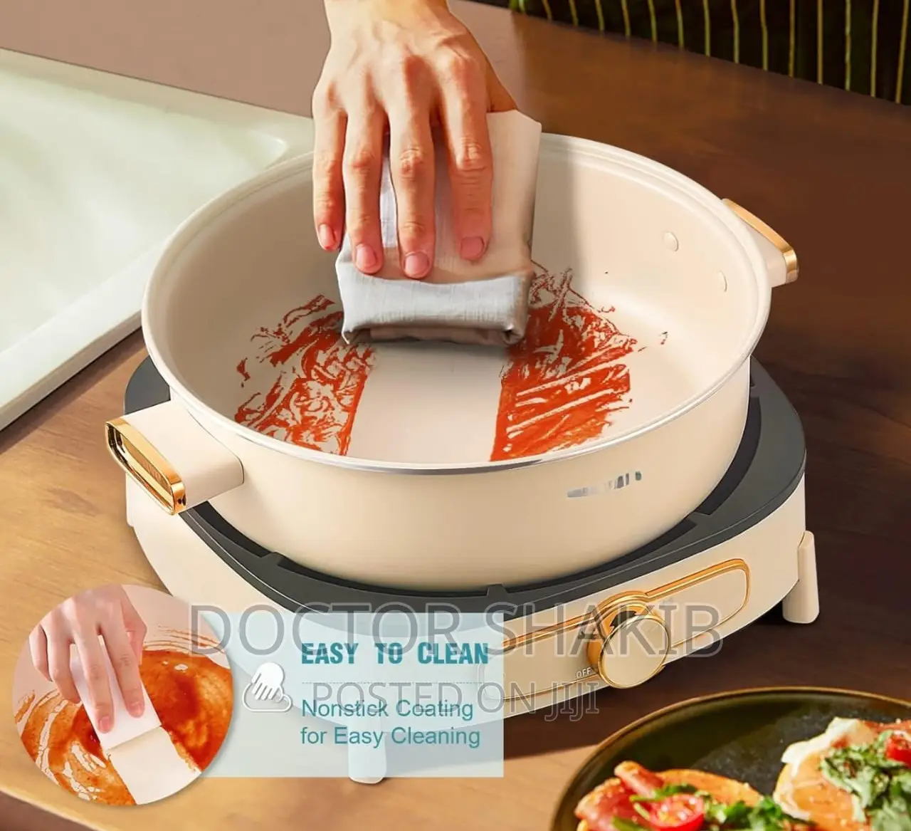 Non-stick Electric Grill And Mini Hot Pot