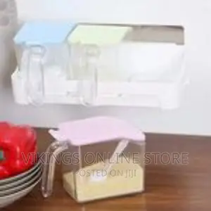 3 Piece Wall-Mounted Plastic Sugar/Spice Storage Jard