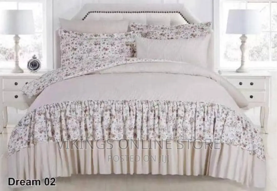 6pc One Divet, One Bedsheet, Two Pillowcases,2 Pillow Shams