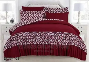 6pc One Duvet, 1 Bedsheet, Two Pillowcases, Two Pillow Shams
