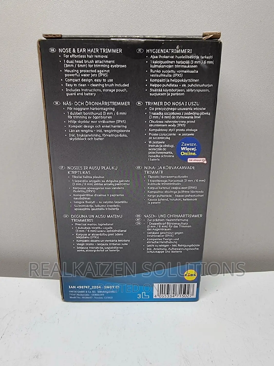 UK SILVERCREST Cordless Nose | Ear HAIR | Eyebrow Trimmer