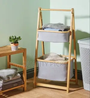Foldable Wooden Clothes Laundry Basket
