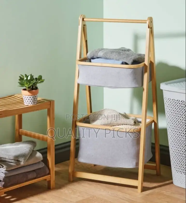 Foldable Wooden Clothes Laundry Basket