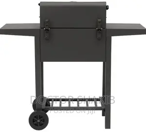 Trolley Charcoal BBQ With 2 Sided Shelves