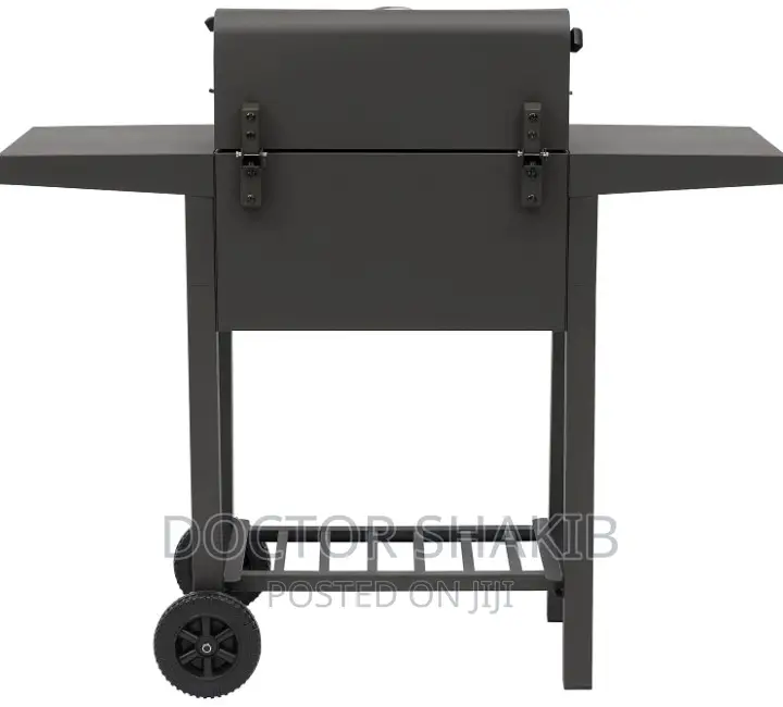 Trolley Charcoal BBQ With 2 Sided Shelves