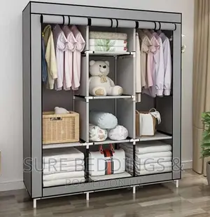 3 Columns Metalic Frame Wardrobe
