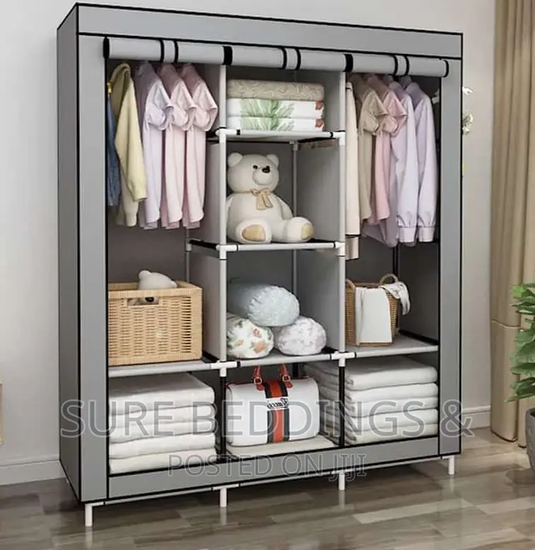 3 Columns Metalic Frame Wardrobe