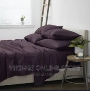 Apair of High Quality Bedsheets and 4pillowcases-Brown