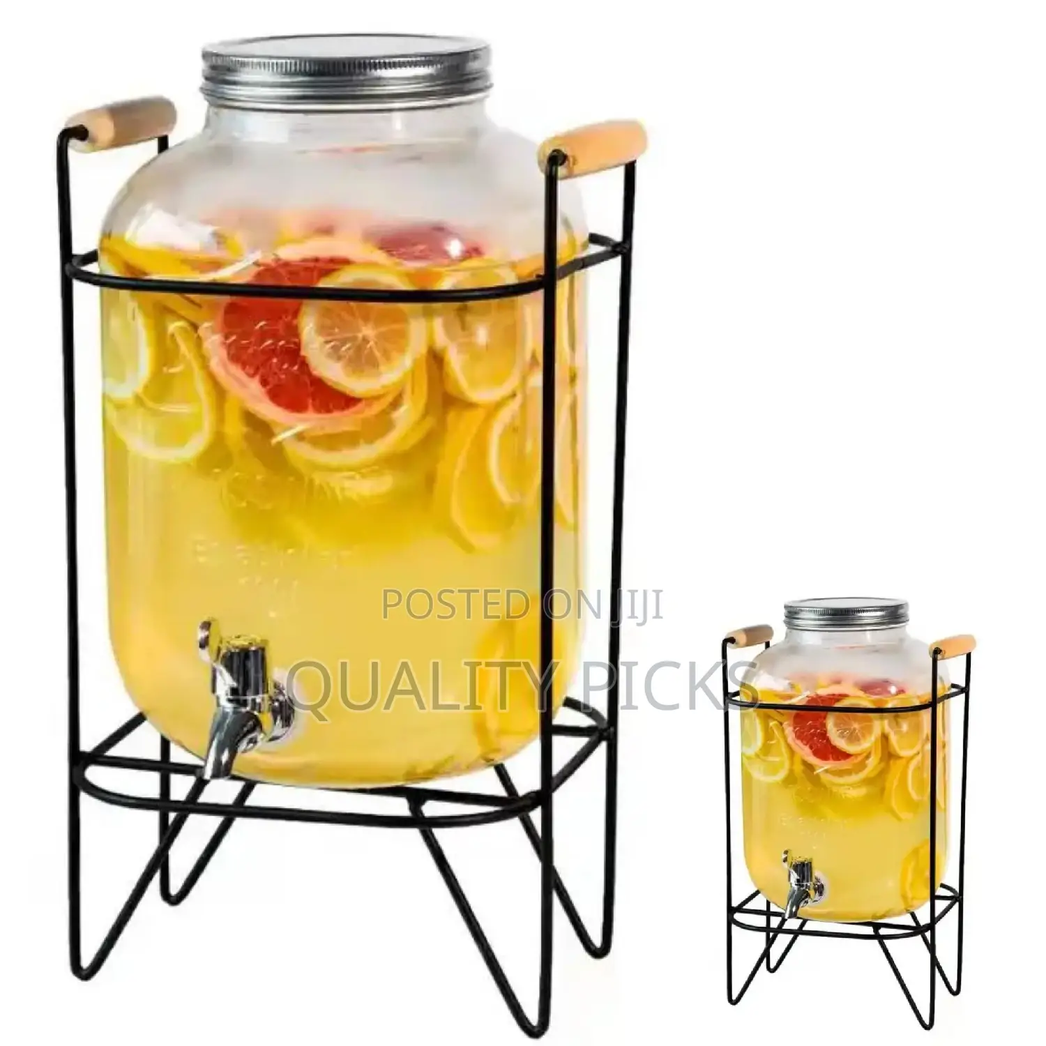 Glass Drinking Dispenser Jar