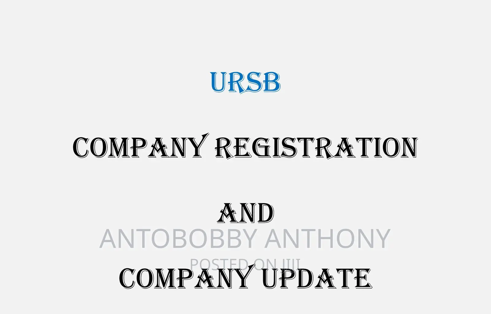 Company Registration and Company Update