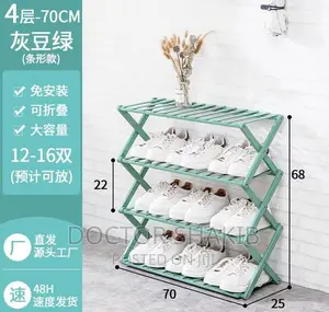Bamboo Retractable Multifunctional Shoe Rack