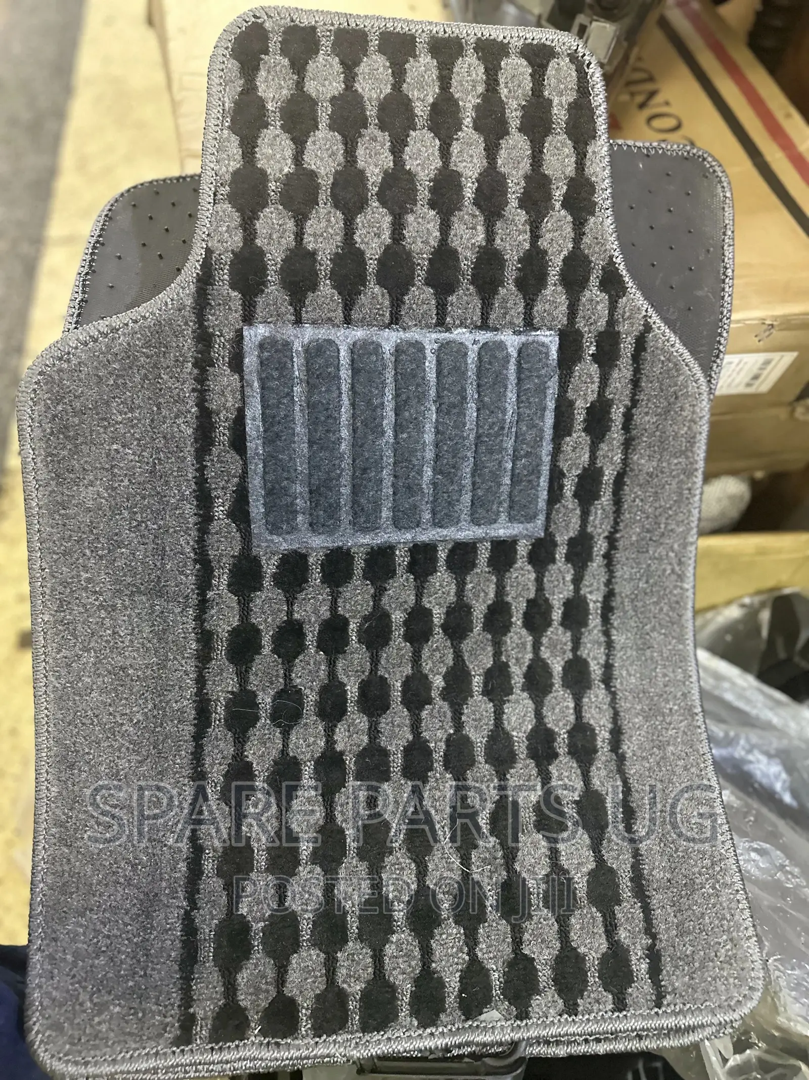 Grey Black Woolen Carpet