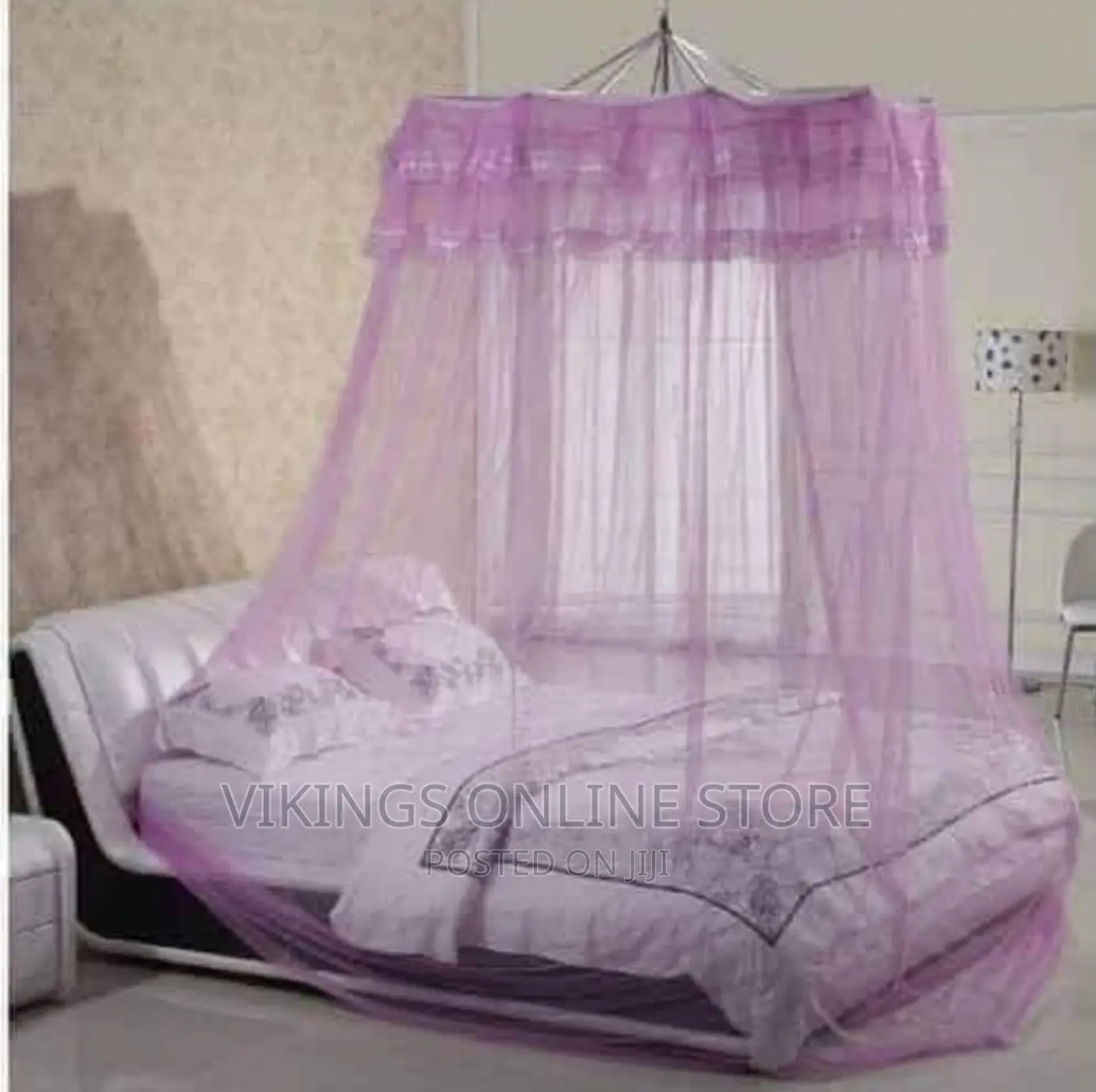 Umbrella Foldable Round King Size Mosquito Net-Purple