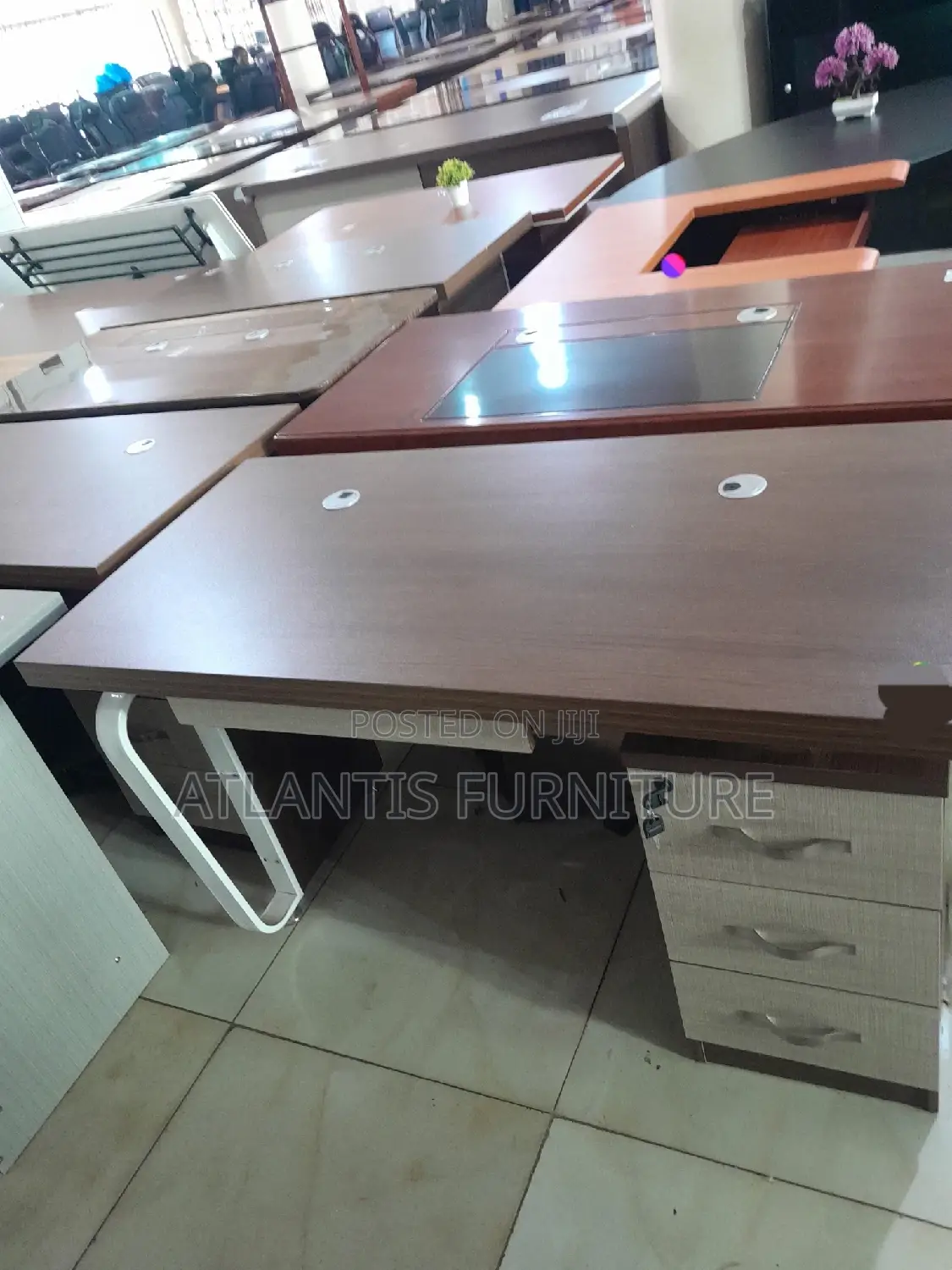 Computer Desk With Single Steel Leg(120cm)