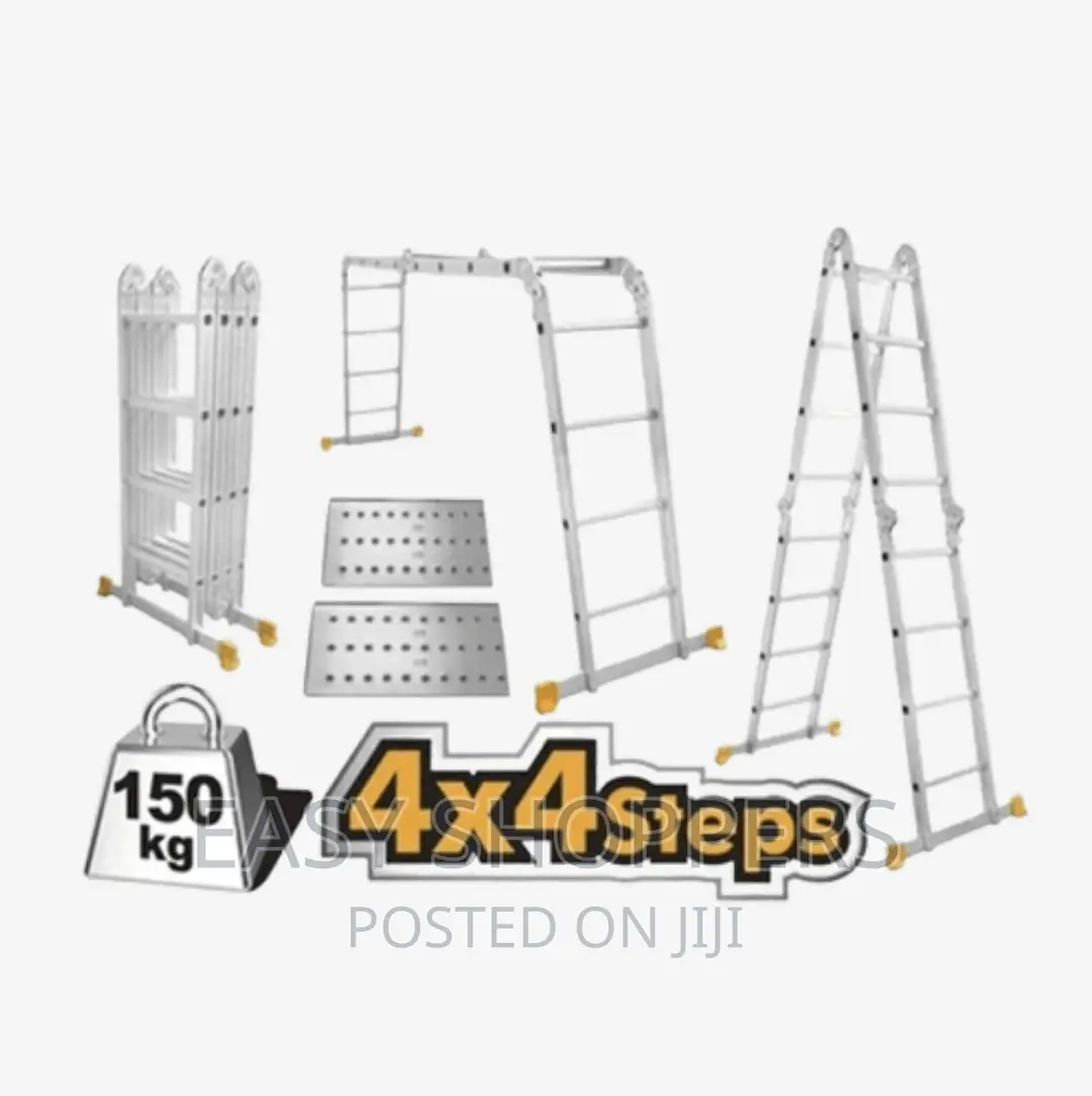 Ingco Adjustable Multi Purpose Aluminum Ladder Foldable