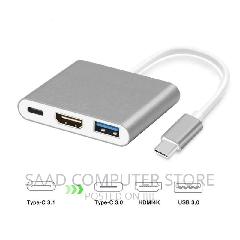 Usb C to Hdmi Multiport Adapter, 3 in 1 Usb C Hub