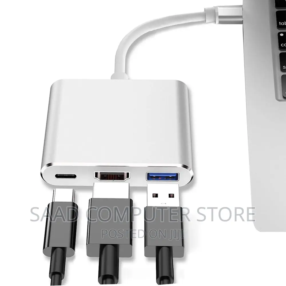 Usb C to Hdmi Multiport Adapter, 3 in 1 Usb C Hub