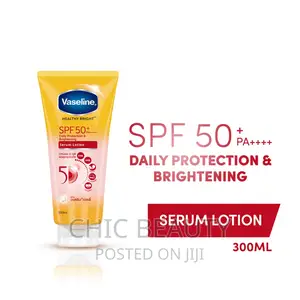 Vaseline Healthy Bright Sunscreen SPF 50+, 300ml, Glows Skin