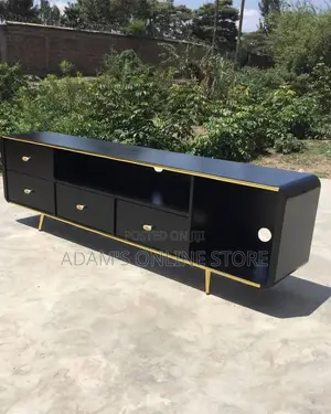 Black Tv Stand/Tv Stand Black and Gold/Tv Stand