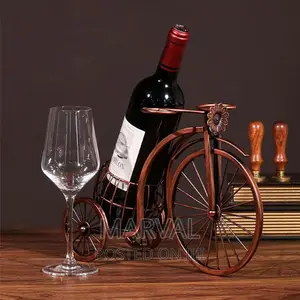 Wine Bottle Holder Desktop 3-wheeled Car Wine Rack