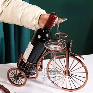 Wine Bottle Holder Desktop 3-wheeled Car Wine Rack