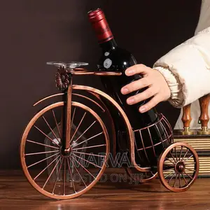 Wine Bottle Holder Desktop 3-wheeled Car Wine Rack