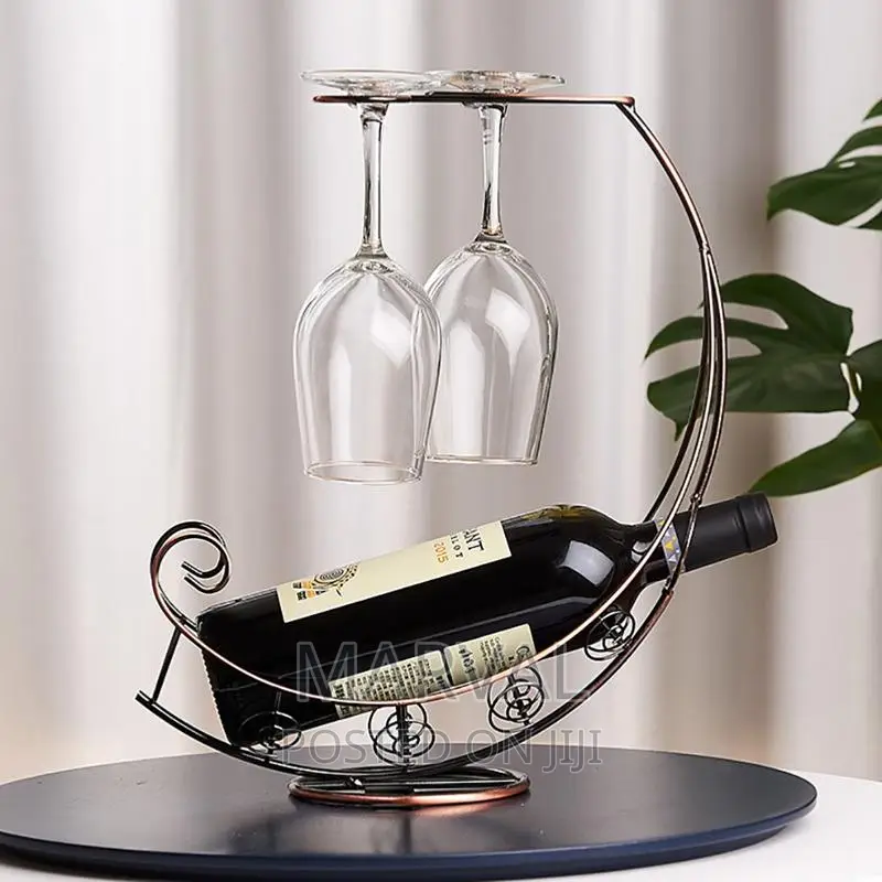 Creative Metal Wine Rack Hanging Wine Glass Holder Bar