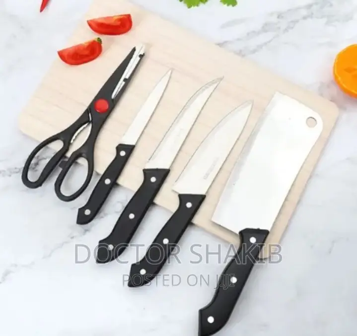 Multicolor Heavy Duty Wooden Chopping Board With Knife Set