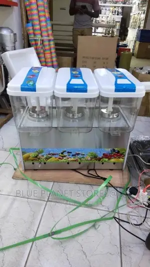 COMMERCIAL (18L. × 3) Auto Triple Electric Juice Dispensers.
