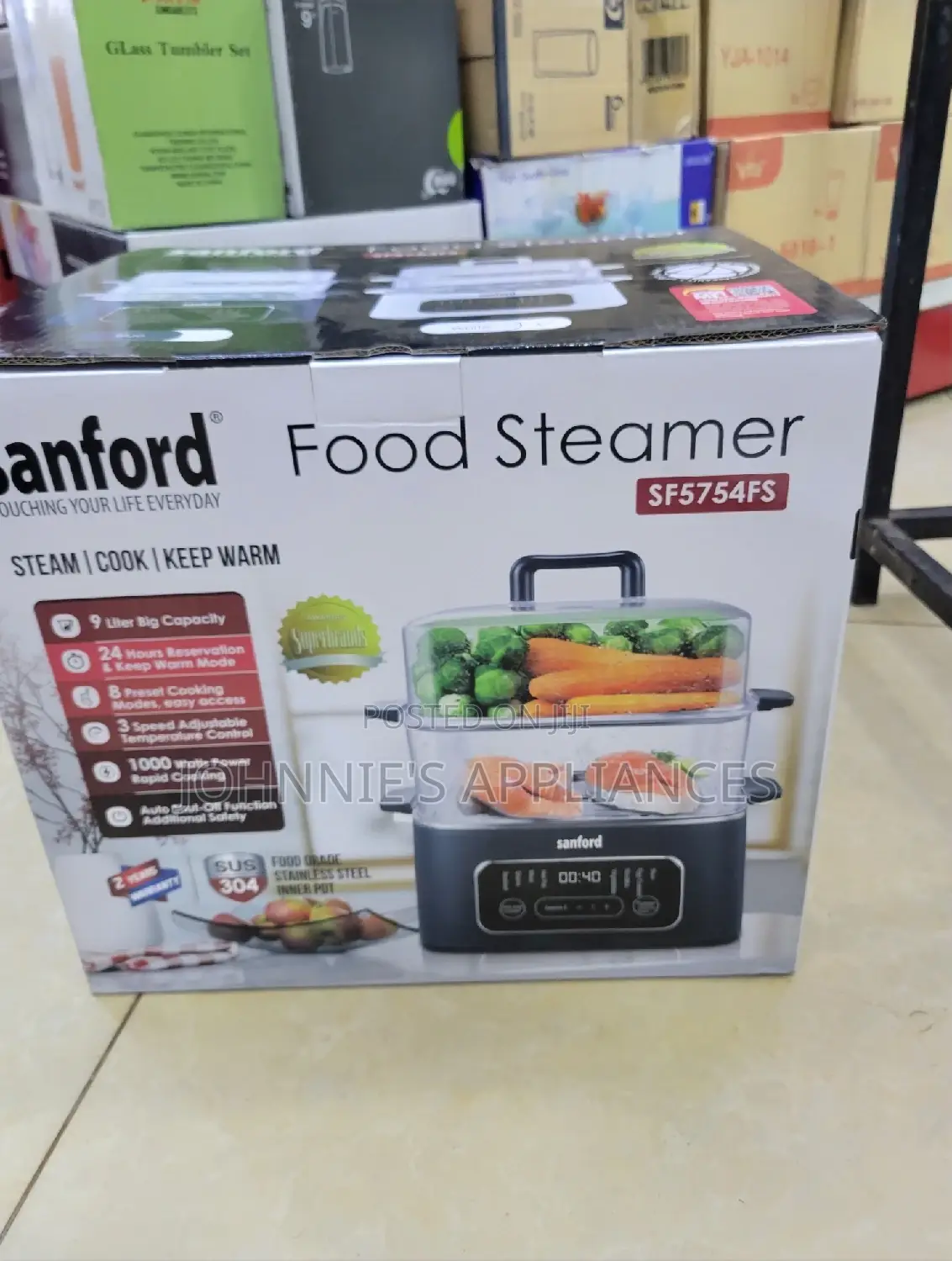 Sanford Food Steamer 2layers 9L Capacity