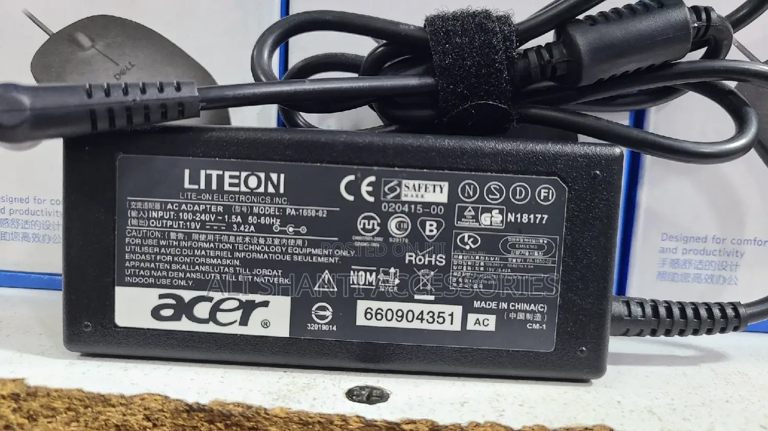 Acer Blue Pin Laptop Adapter, Laptop Charger, Laptop Cable