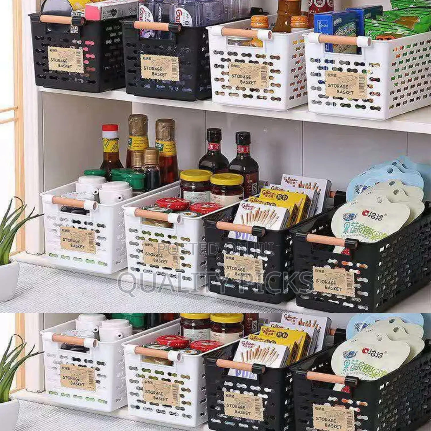 Kitchen Plastic Storage Basket