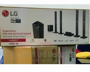 LG LHD657 1000W 5.1ch DVD Home Theatre System, 4 Tall Boy.