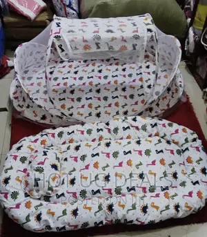3pcs Baby Mosquito Net With Net, Pillow, Bed Mattress.