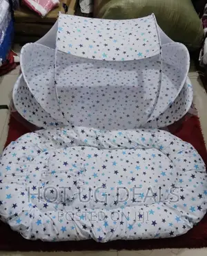 3pcs Baby Mosquito Net With Net, Pillow, Bed Mattress.