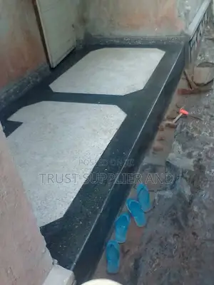 Black White Smooth Terrazo