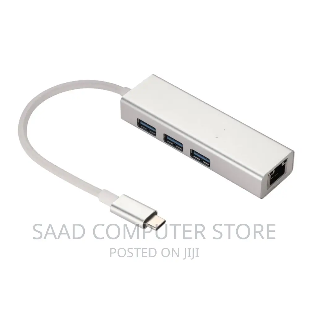 3 Port USB C Hub With Ethernet