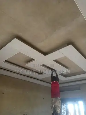 Gypsum Ceiling Design in the Making in Iganga
