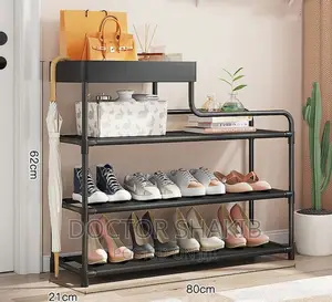 Thick Steel Shoe Rack Organizer With 5 Layers