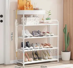 Thick Steel Shoe Rack Organizer With 5 Layers