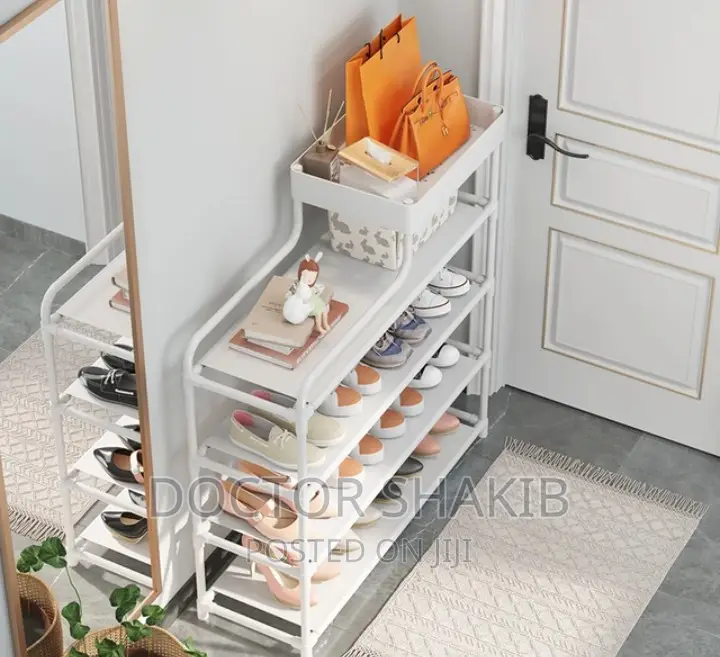 Thick Steel Shoe Rack Organizer With 5 Layers