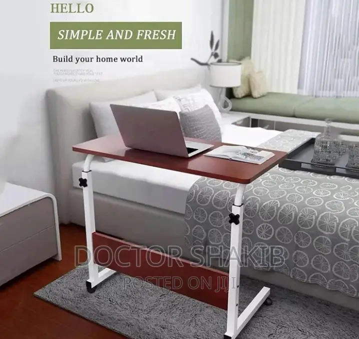 Modern Overbed Laptop Desk/ Table With Wheels