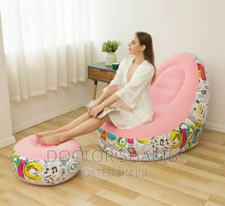 New Inflatable Sofa Chair With Footrest