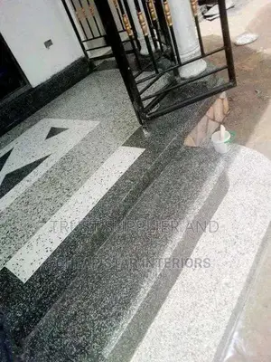 Black and White Terrazzo Floor