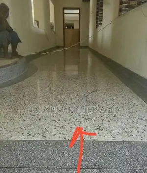 Grey and White Terrazzo Floor