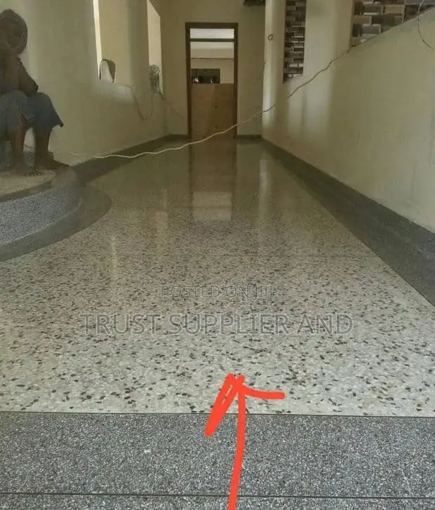 Grey and White Terrazzo Floor