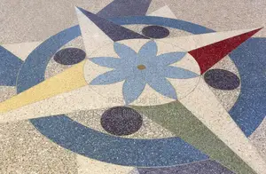 Terrazzo Floor With Flowers