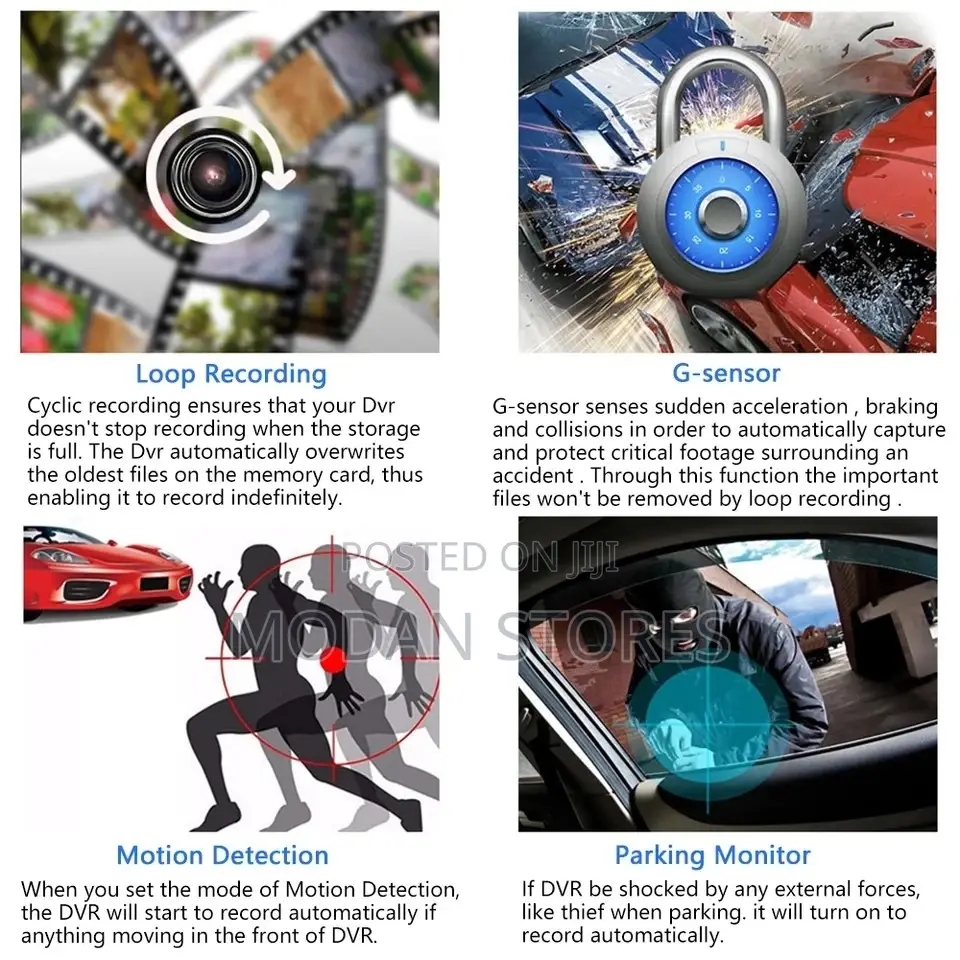 Car DVR Dash Cam 3 in 1