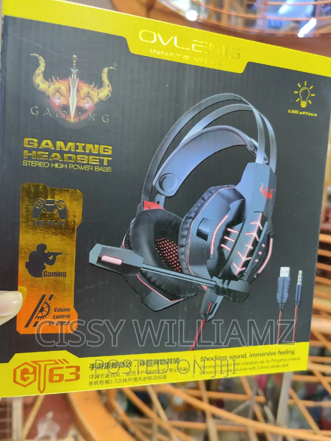 Ovleng USB Gaming Headphones/Wired Gaming Headset