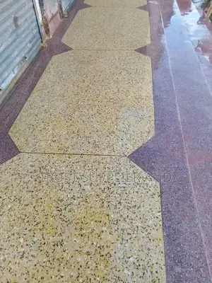 Terrazzo Cream and Maroon